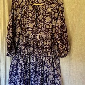 Daughter’s Of India Kyra Mini Dress Blue Iris Size Small